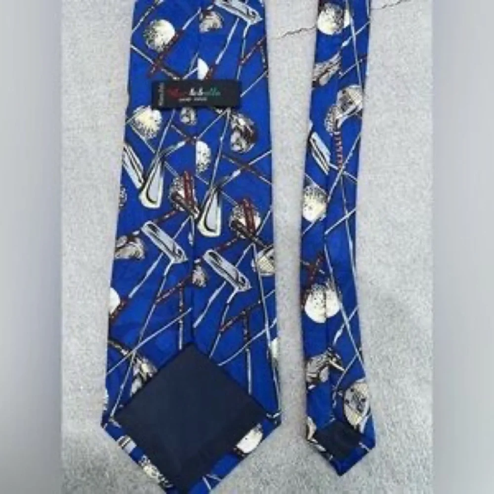 Blue Patterned Men's Tie - Unbranded